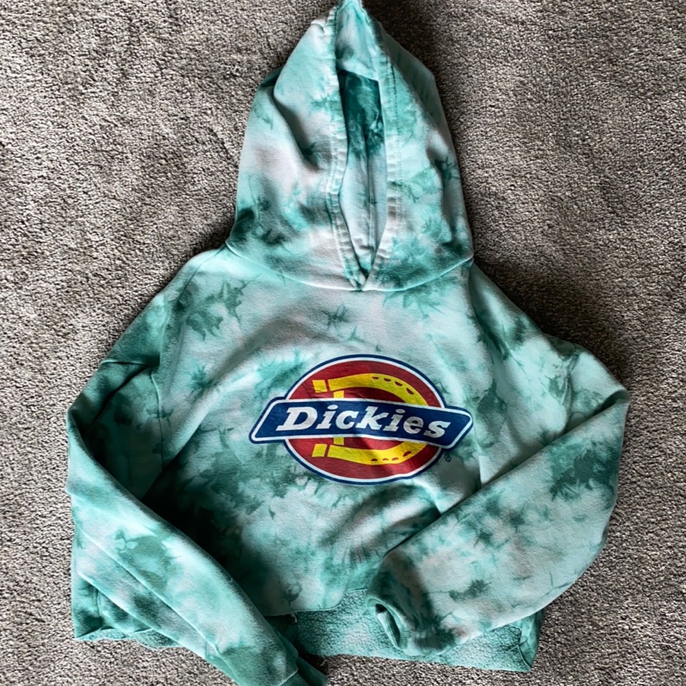 Dickie’s teal and white the dye hoodie
